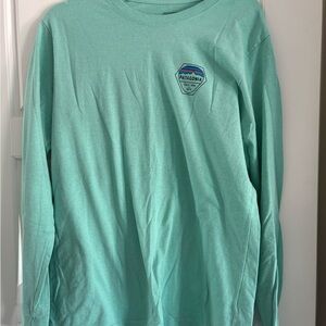 Patagonia Light Green Long Sleeve Tee